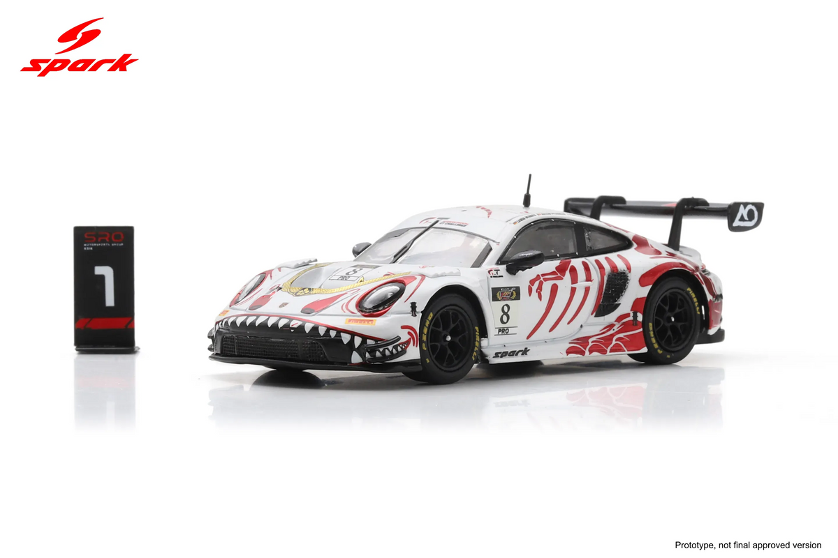 (PRE-ORDER) Porsche 911 GT3 R No. 8 AO Racing Suzuka 1000km 2026 Winner with Pit Board Spark 1/64 64SP089