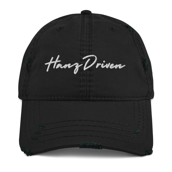 Basic Distressed Dad Hat Black