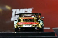 Porsche 911 964 RWB Silver Fenix Gold Chrome with 1/64 magnetic air-cooled engine Motorhelix TMCS 2026 Limited Edition