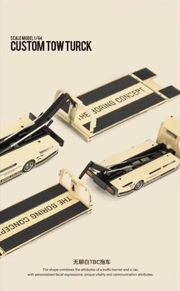The Boring Concept Custom Tow Truck Flat Bed Micro Turbo Mega Gear 1/64 scale MT6405A14