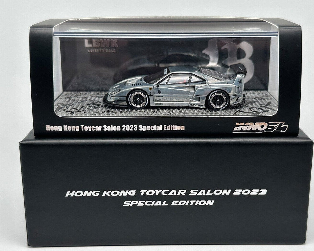Ferrari F40 LBWK Matte Black Hong Kong Toycar Salon 2023 Special Edition Inno64 1/64 scale
