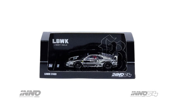 Ferrari F40 Liberty Walk Chrome Hobby Expo 2024 Inno64 1/64 – Hanz