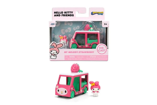 My Melody Strawberry Car & Figure | Jada Hello Kitty 85338-Melody