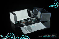 Porsche RWB 964 Black Silver Fenix with 1/64 magnetic air-cooled engine Motorhelix