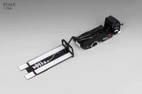 Custom Flatbed Tow Truck Skeleton Dinosaur (Black & White) - 1/64 Mega Gear