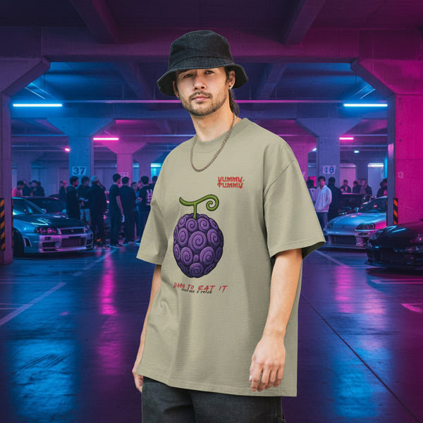 Demon Fruit One Piece Oversized faded t-shirt