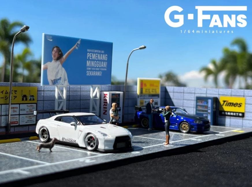 Japanese Parking Lot 1/64 Diorama G-Fans