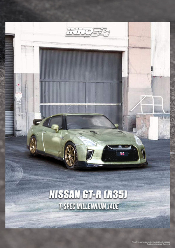 Nissan Skyline GT-R R35 Millennium Jade Inno64 1/64 scale IN64-R35-MJADE