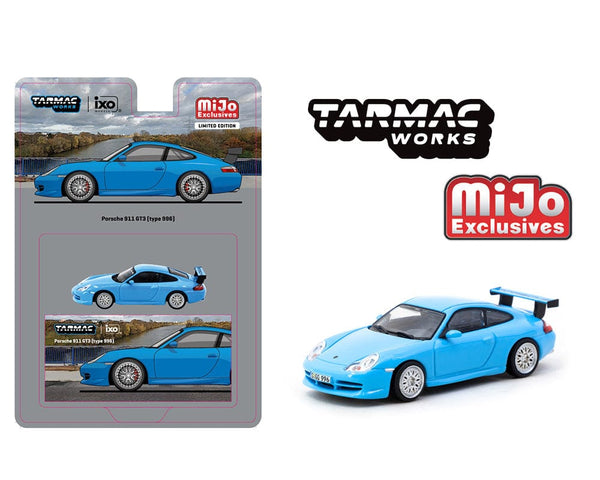 Porsche 911 GT3 996 Light Blue Tarmac Works 1/64