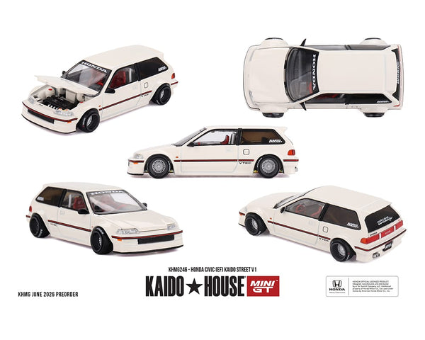 Honda Civic EF Kaido Street V1 White Mini GT Kaido House