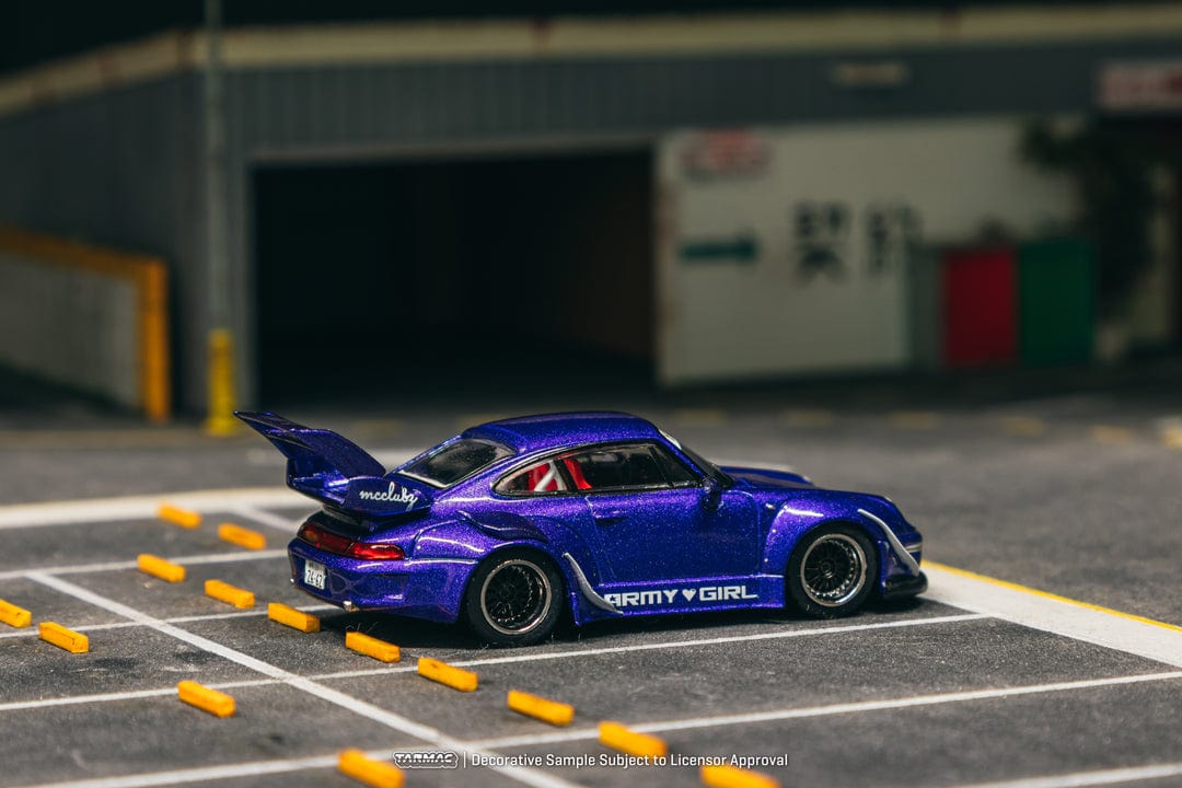pre-order) Porsche RWB 993 Army Girl Purple Tarmac Works 1/64