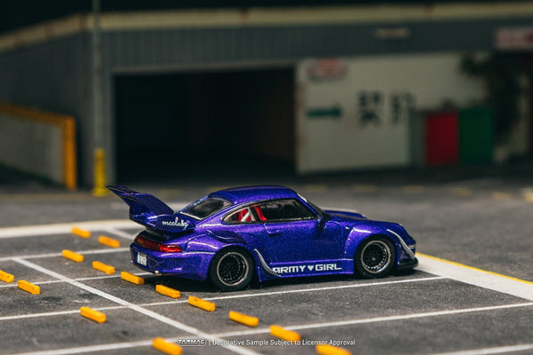 Porsche RWB 993 Army Girl Purple Tarmac Works 1/64