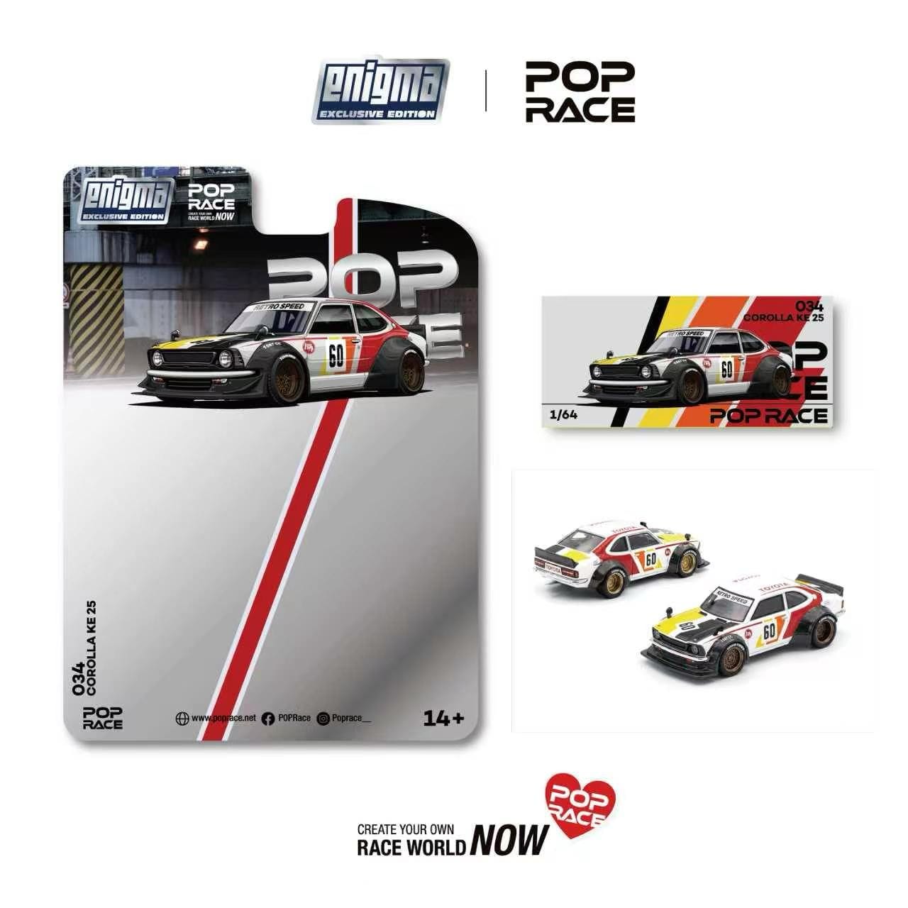 チ*ヨ様 エギマニアックス アパレル 4点セット Pre-order) Toyota Corolla KE25 Racing Enigma Exclusive Pop Race 1