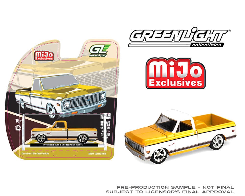 1972 Chevrolet C-10 Short Bed Custom Mustard Yellow with White Two