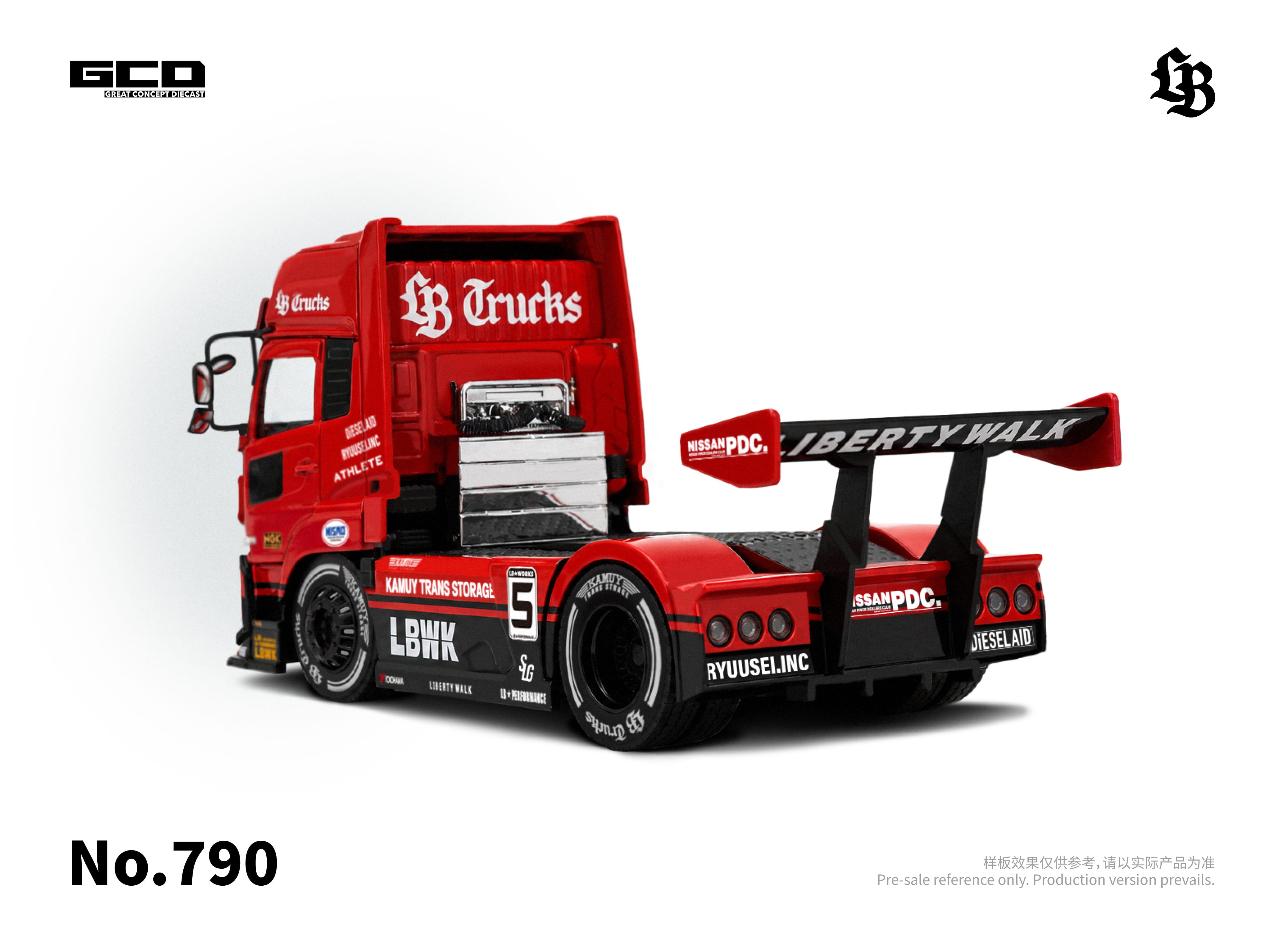 ミニカー G.C.D LBWK truck PRE-ORDER) Super Silhouette Red/Black Quon Truck Head (RHD) LBWK