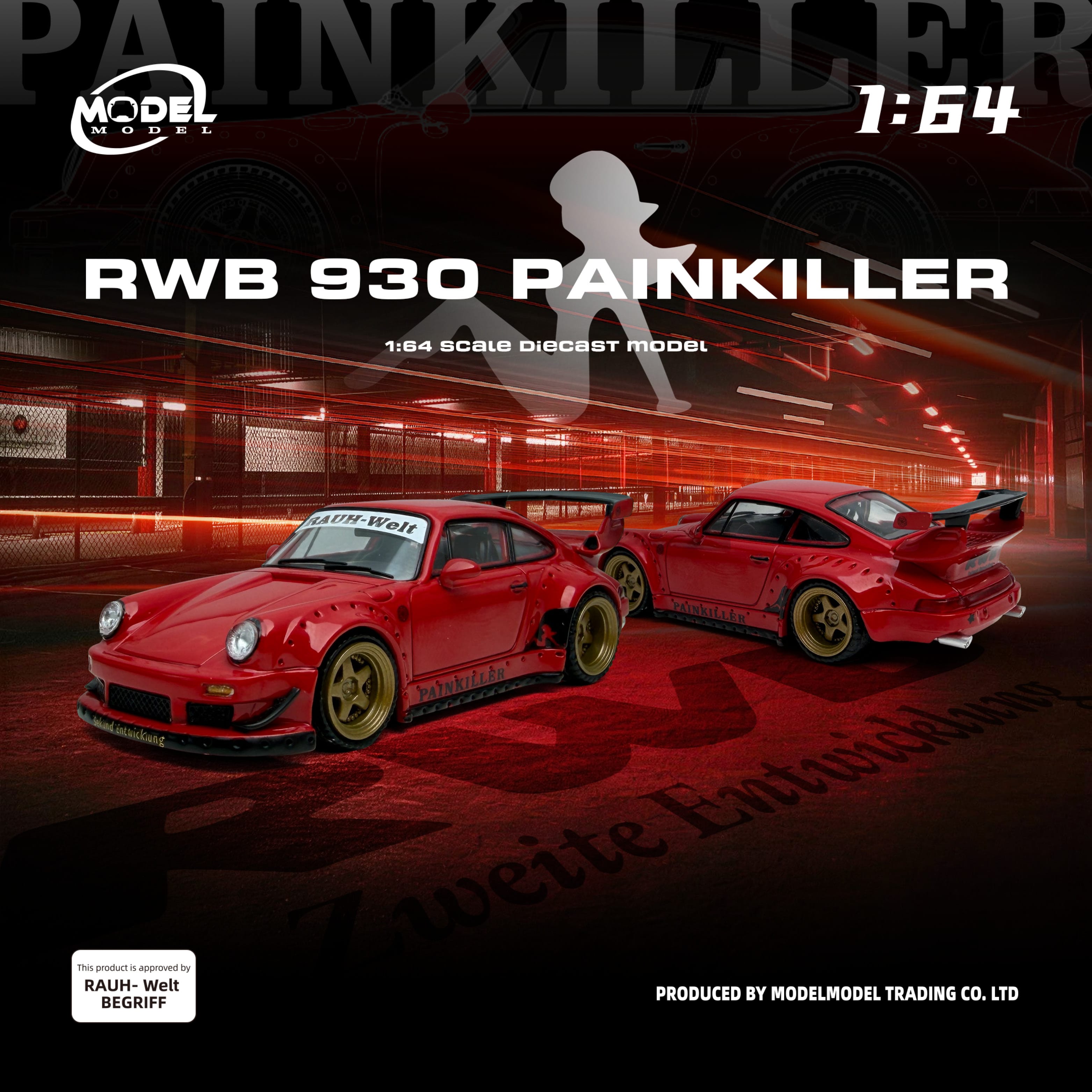 Pre-order) Porsche RWB 930 Painkiller Red MODELMODEL 1/64 scale