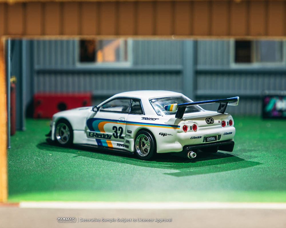 Nissan Skyline GT-R R32 Widebody Jonsibal Designworks & Greddy Special Limited Edition White Tarmac Works 1/64