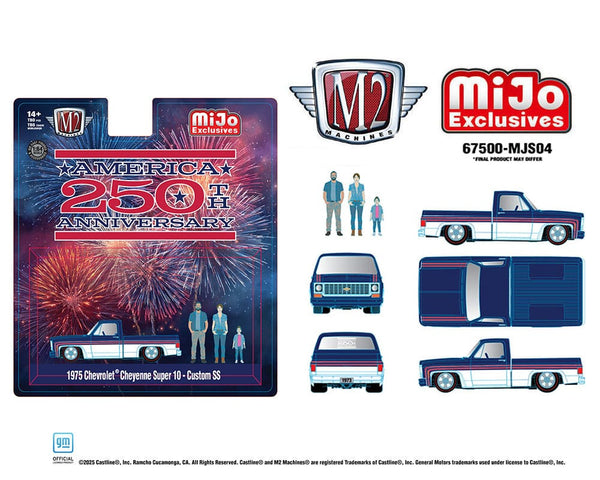 1973 Chevrolet Cheyenne Super 10 Custom Re Styling Blue M2 Machines 1/64 scale