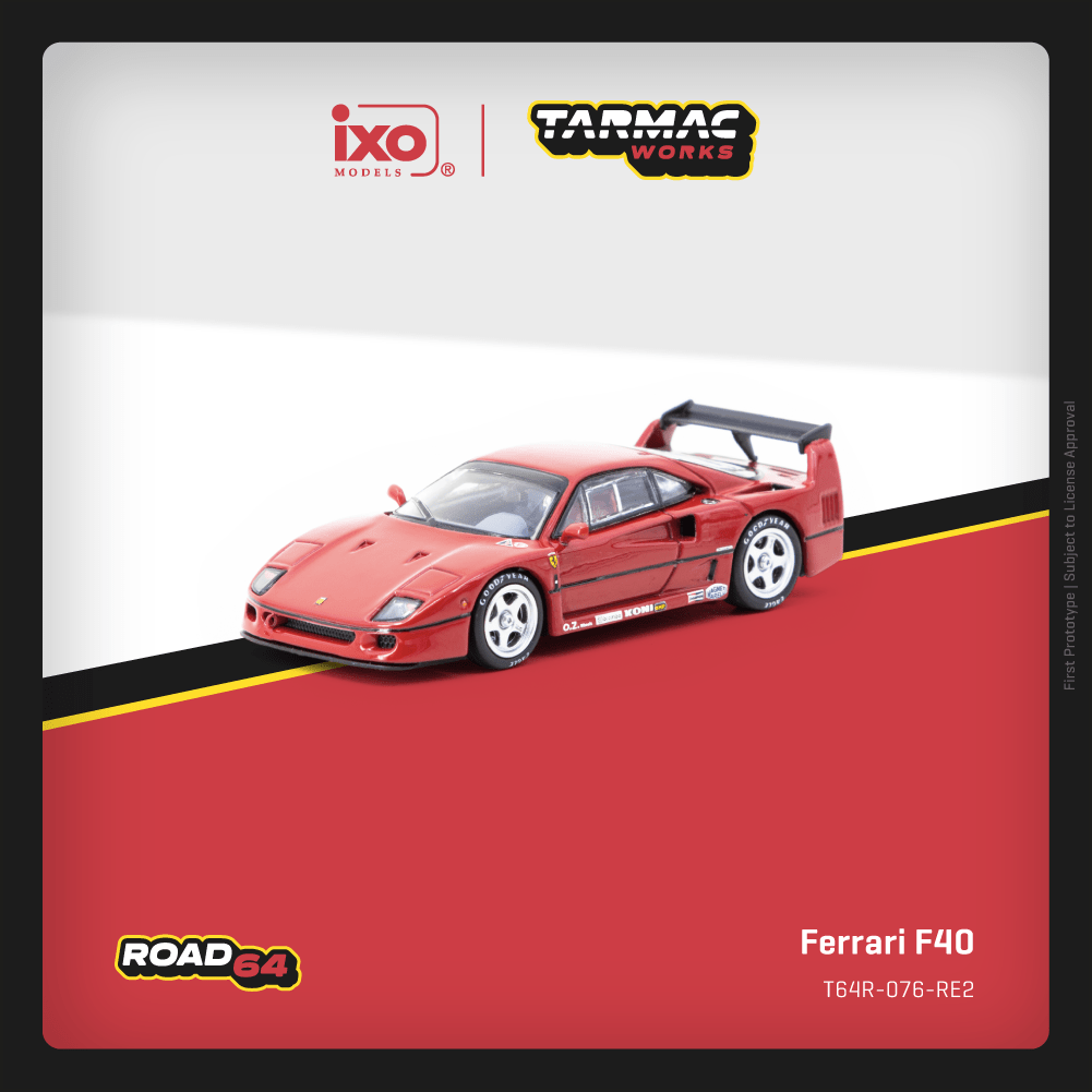 Ferrari F40 Red Tarmac Works 1/64 – Hanz Driven