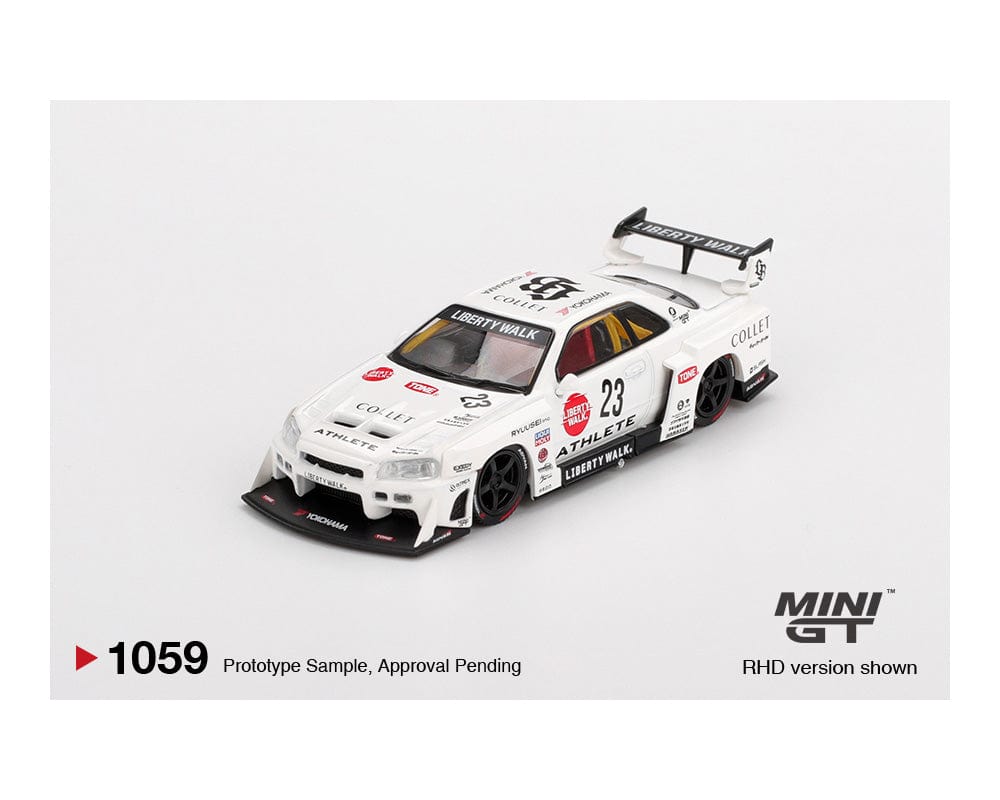 Nissan Skyline LB-ER34 Super Silhouette Athlete Collet White Mini
