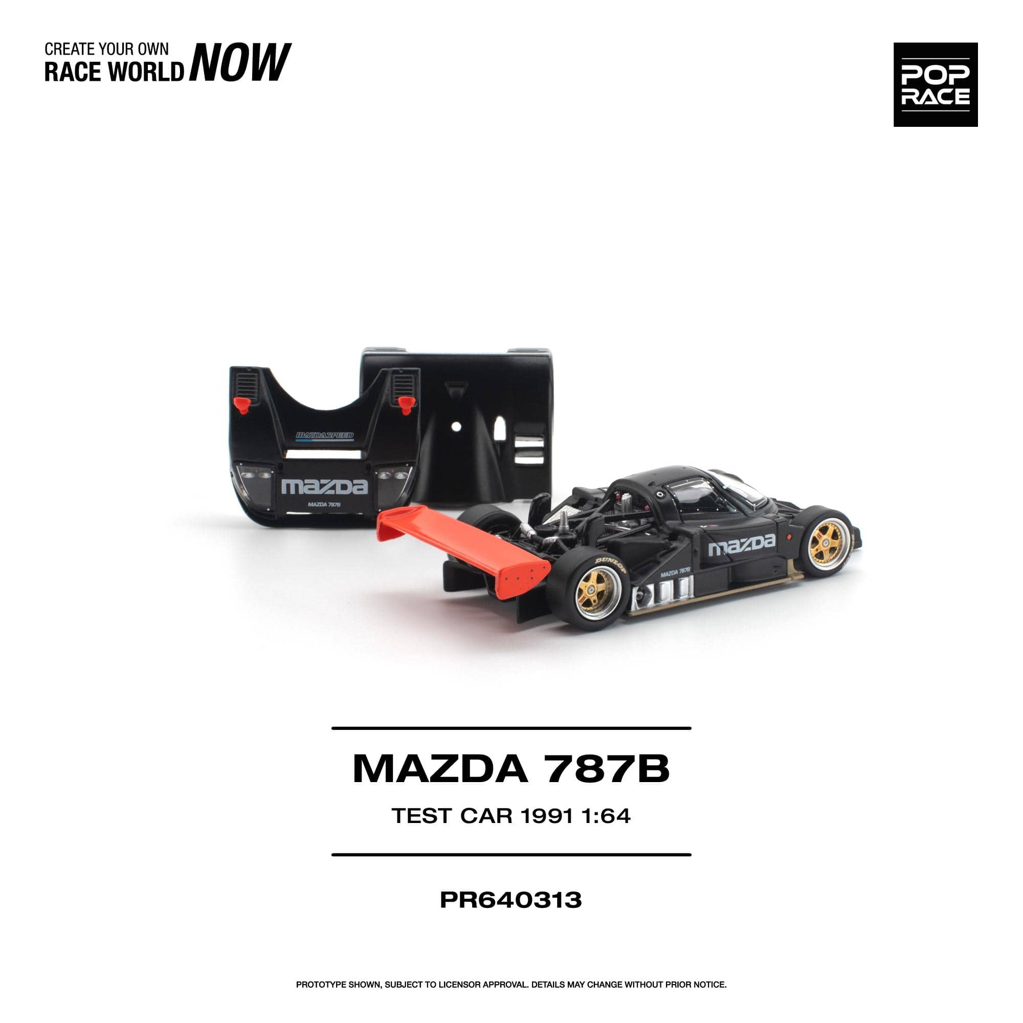 Pre-order) Mazda 787B 1991 Test Car 1/64 Pop Race – Hanz Driven