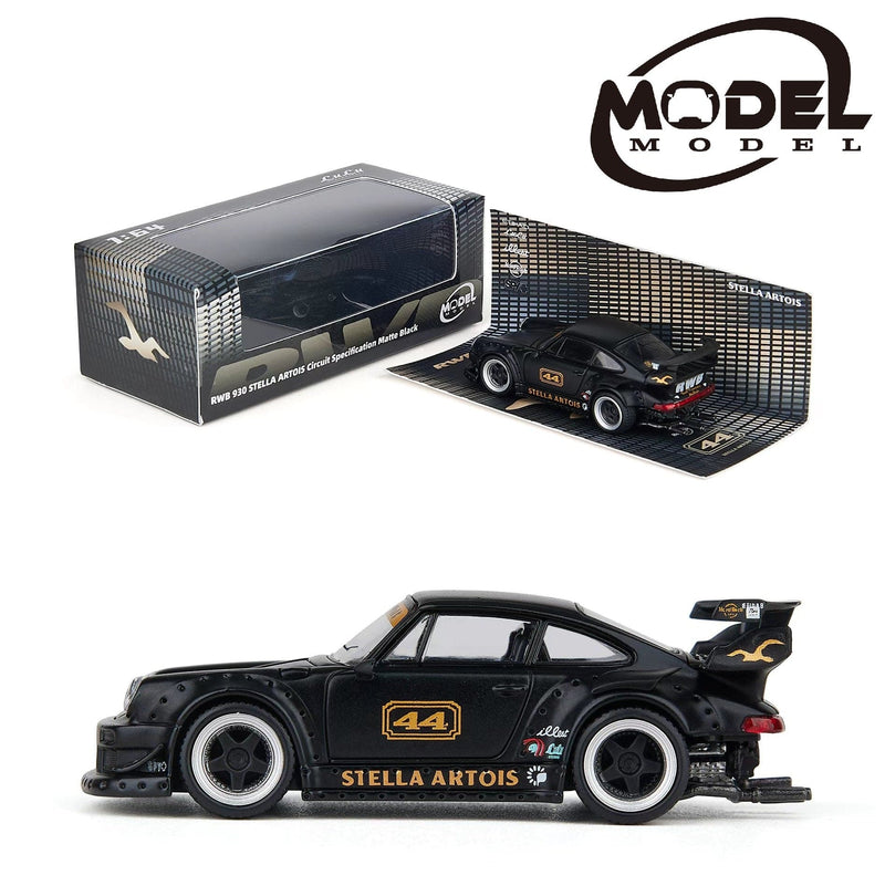 (Pre-order) Porsche RWB 930 Stella Artois Circuit Specification Matte Black  MODELMODEL 1/64 scale MM64-RWB930-001