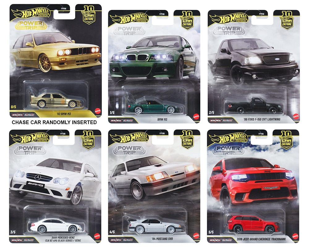 Power Trip Hot Wheels Car Culture 2026 5x Car Set 1/64 scale