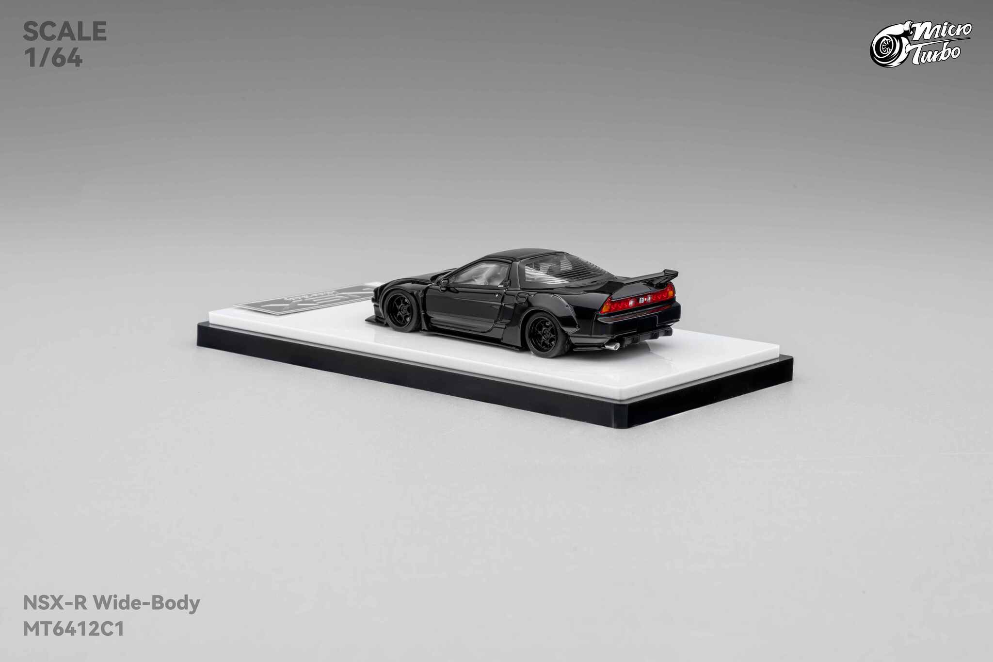 NSX-R Custom Wide Body Gloss Black Micro Turbo 1/64 scale – Hanz