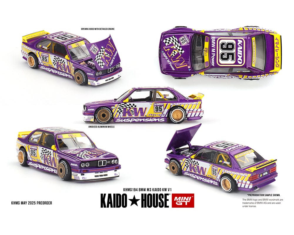 BMW M3 Kaido KW V1 Purple Kaido House Mini GT – Hanz Driven