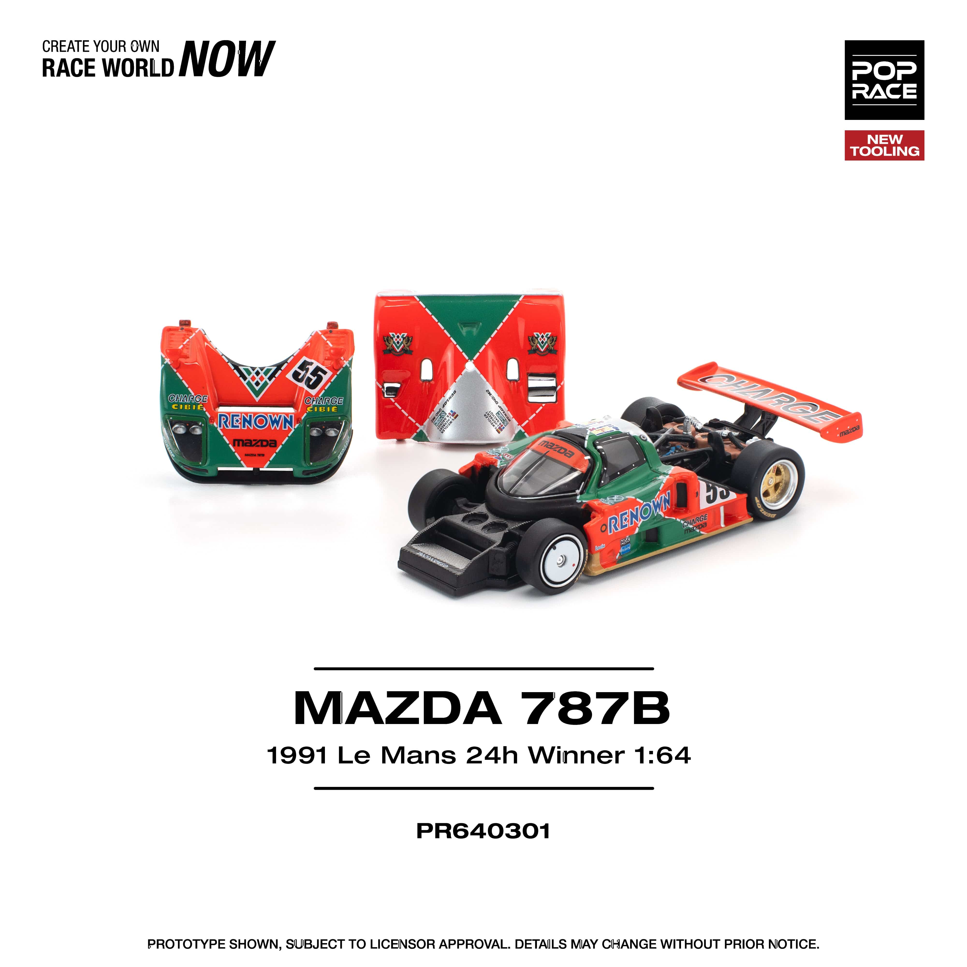 Mazda 787B 1991 Le Mans 24h Winner 1/64 Pop Race – Hanz Driven