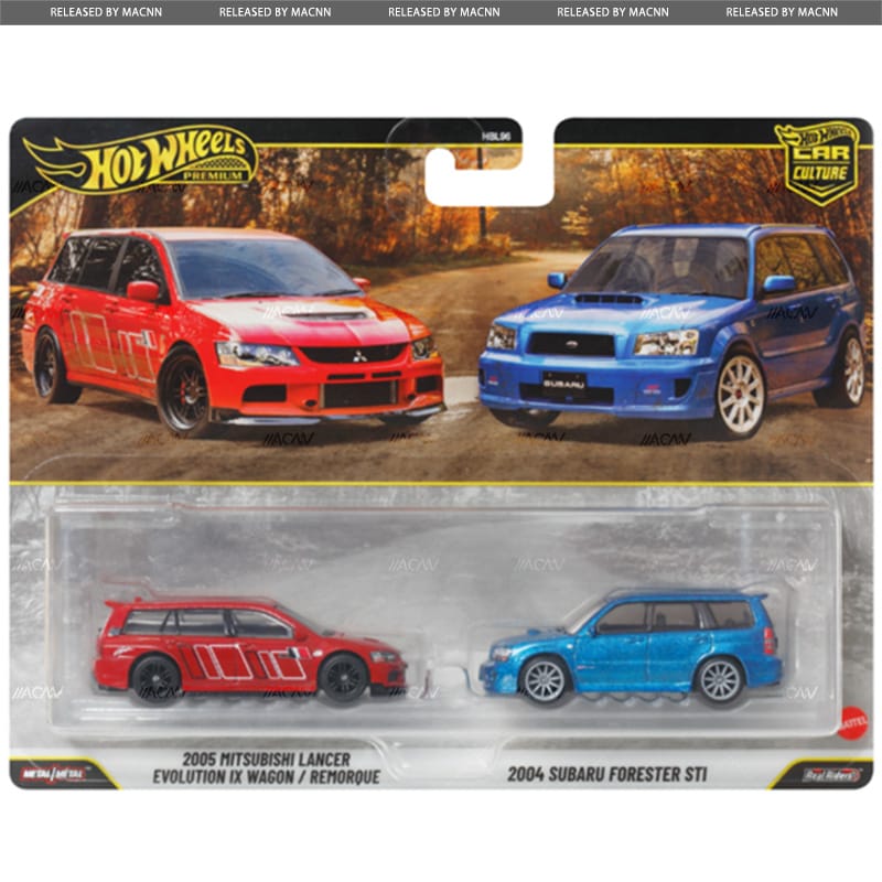 Mitsubishi Lancer Evolution IX Wagon & 2004 Subaru Forester STI Hot Wheels Car Culture 2005