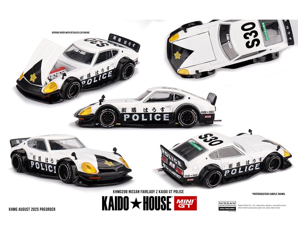 MINI GT 街道ハウス　フェアレディ Z KAIDO GT ポリス Nissan Fairlady Z Kaido GT Police Kaido House 1:64 – Hanz Driven