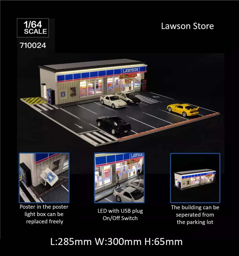 943. LAWSONコラボセット Lawson Japanese Convenience Store Diorama set 1/64 scale – Hanz Driven