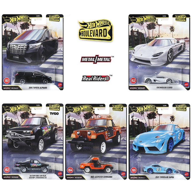 Hot Wheels Boulevard Mix 3 of 2026 (5x car set) 1/64 scale