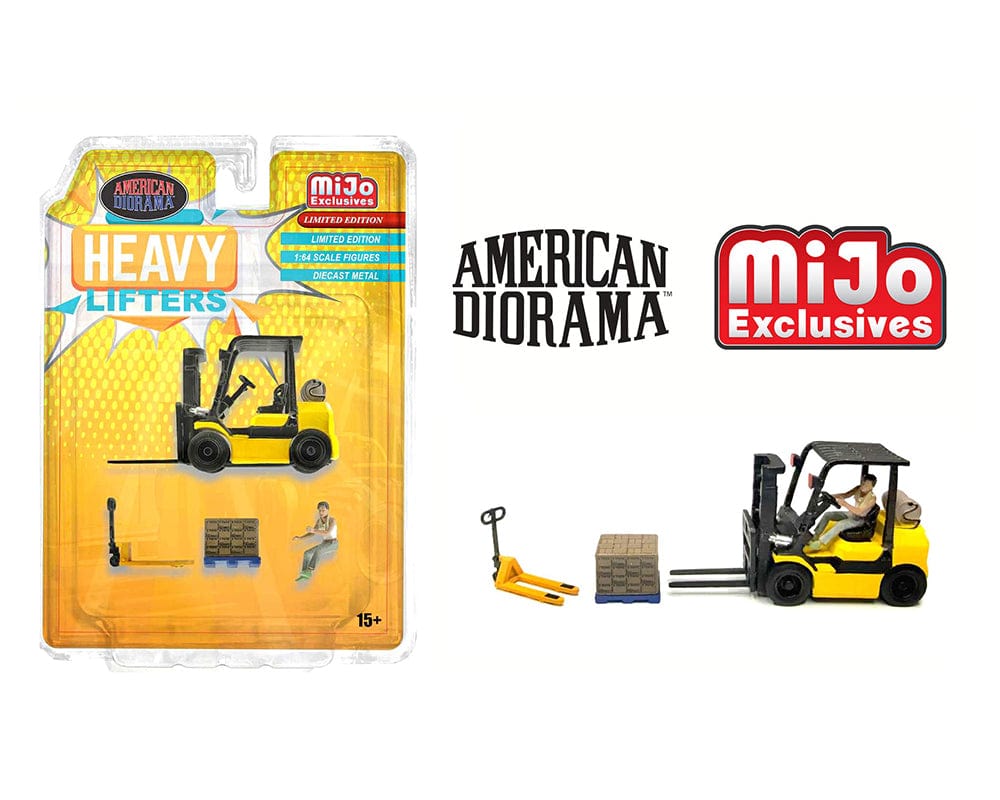 American Diorama 1:64 Figures Heavy Lifters Forklift Set