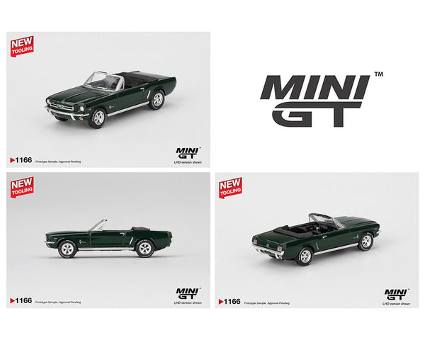 (Pre-order) Ford Mustang Convertible 1964 – Highland Green Mini GT 1/64 scale