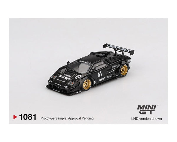 Lamborghini Countach LB-WORKS Black Mini GT 1/64 scale