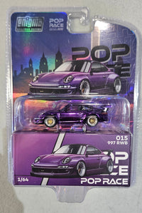 Chase Purple Chrome Porsche 997 RWB Pop Race Enigma Collab Special Edition 1/64