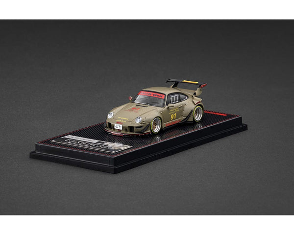 Porsche RWB 993 Matte Green Ignition Models 1/64 scale