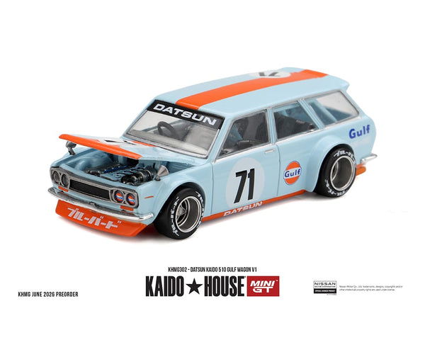 Datsun KAIDO 510 Wagon Gulf V1 Kaido House Mini GT 1:64