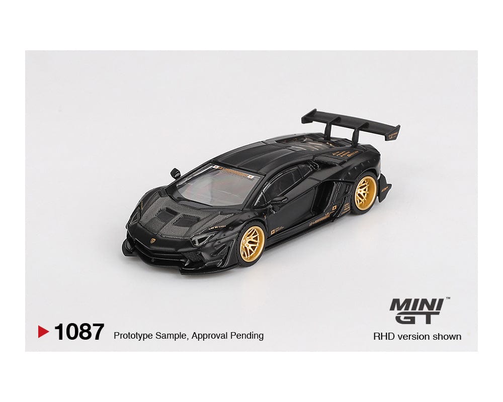 Pre-order) Lamborghini Aventador LB-Works Matte Black Mini GT 1/64