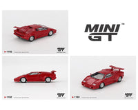 Lamborghini Countach 25th Anniversary Red Mini GT 1/64 scale