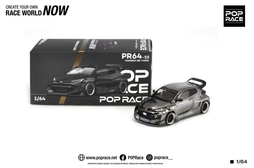 Toyota GR Yaris Black Chrome Limited Edition Pop Race 1/64 scale PR6400055