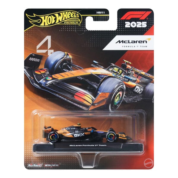 Mclaren Formule 1 Team 2025 Hot Wheels with base 1:64