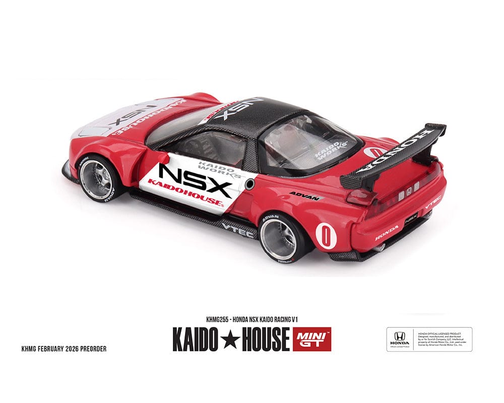 Pre-order) Honda NSX V1 Red White Kaido House Mini GT 1/64 scale