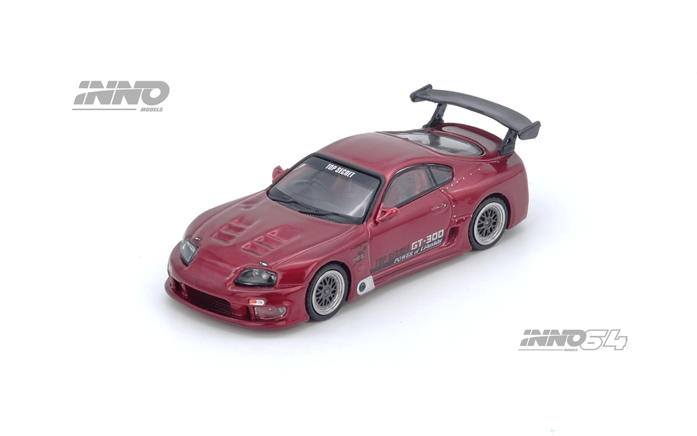 Toyota Supra AE80 Top Secret Red Inno64 1/64 scale