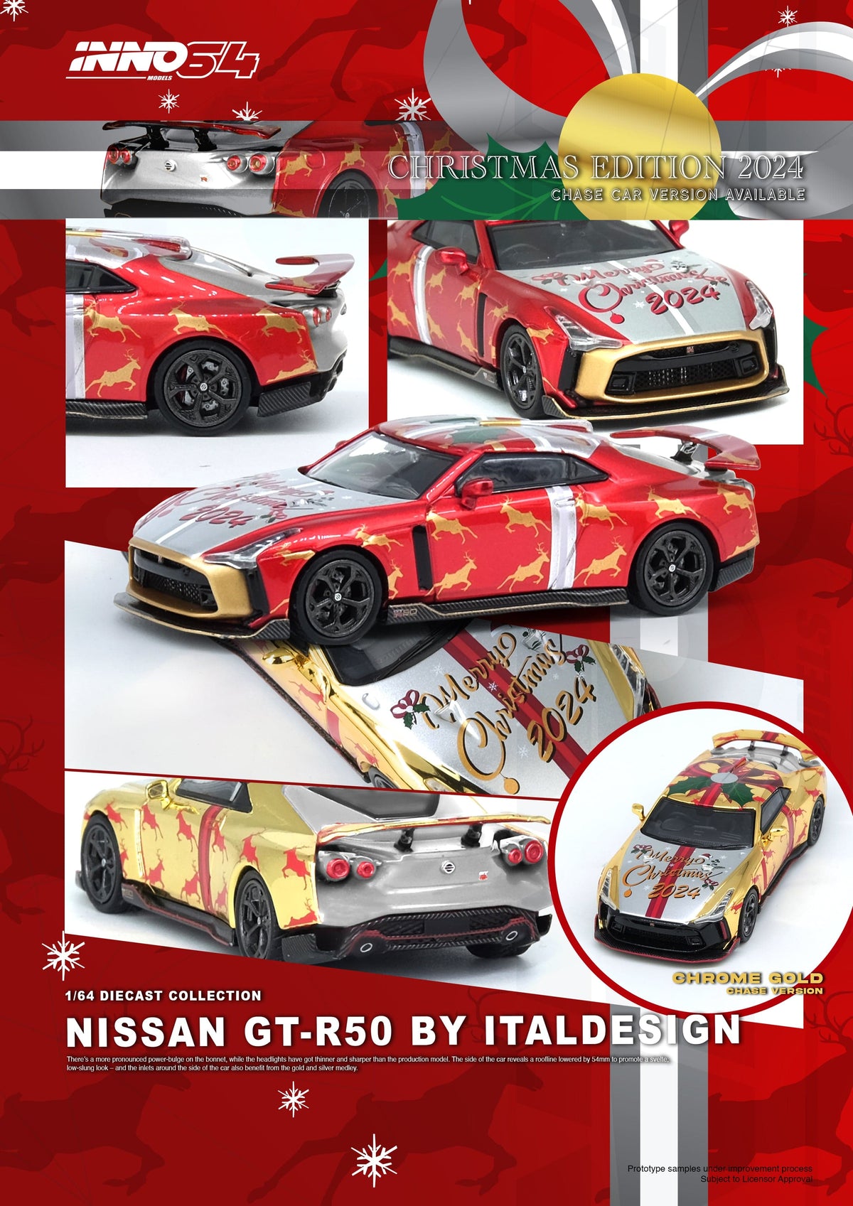 Nissan GT-R50 Christmas Limited edition Inno64 1/64 scale