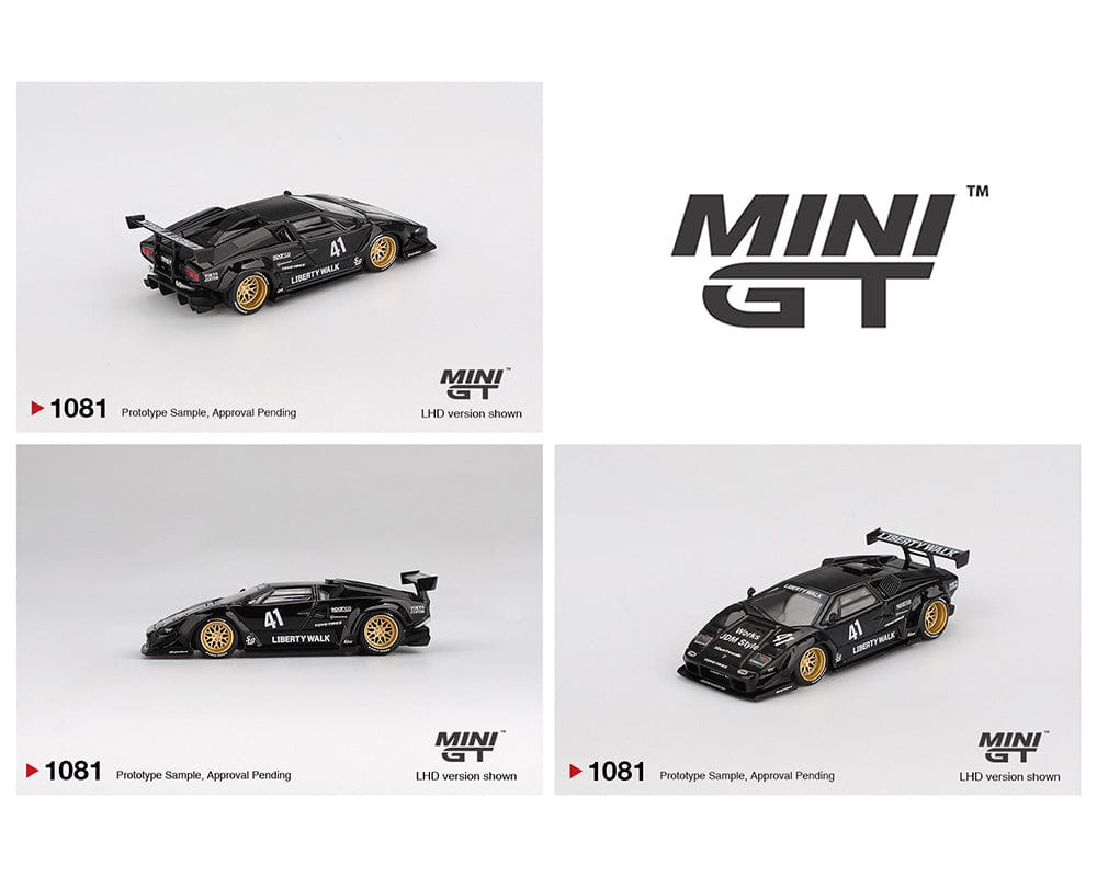 mini GT - LBWK Countach LB-ER34 セット Lamborghini Countach LB-WORKS Black Mini GT 1/64 scale – Hanz Driven