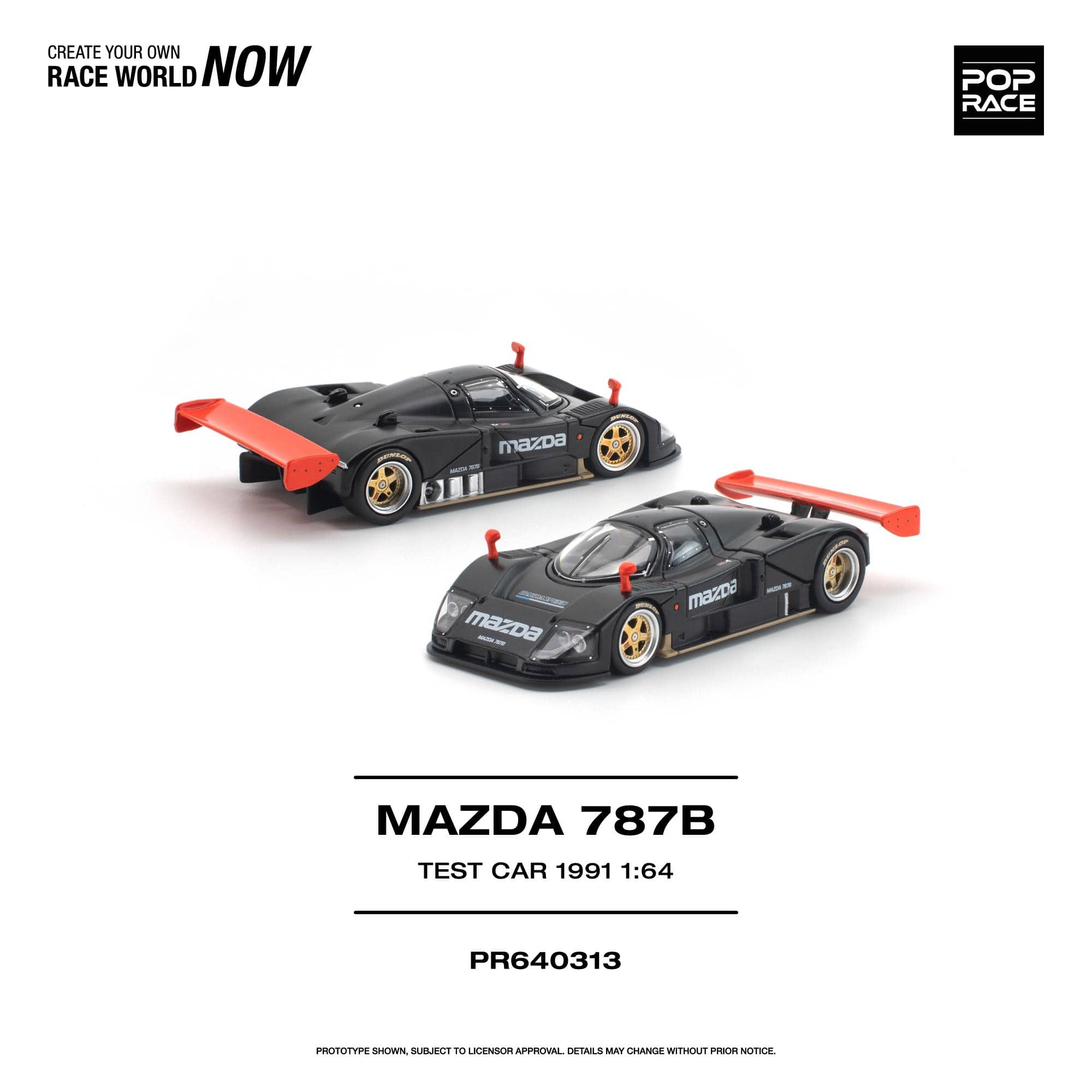 Pre-order) Mazda 787B 1991 Test Car 1/64 Pop Race – Hanz Driven