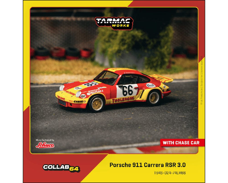 (Pre-order) Porsche 911 Carrera RSR 3.0 24h Le Mans 1974 #66  Red Tarmac Works T64S-024-74LM66